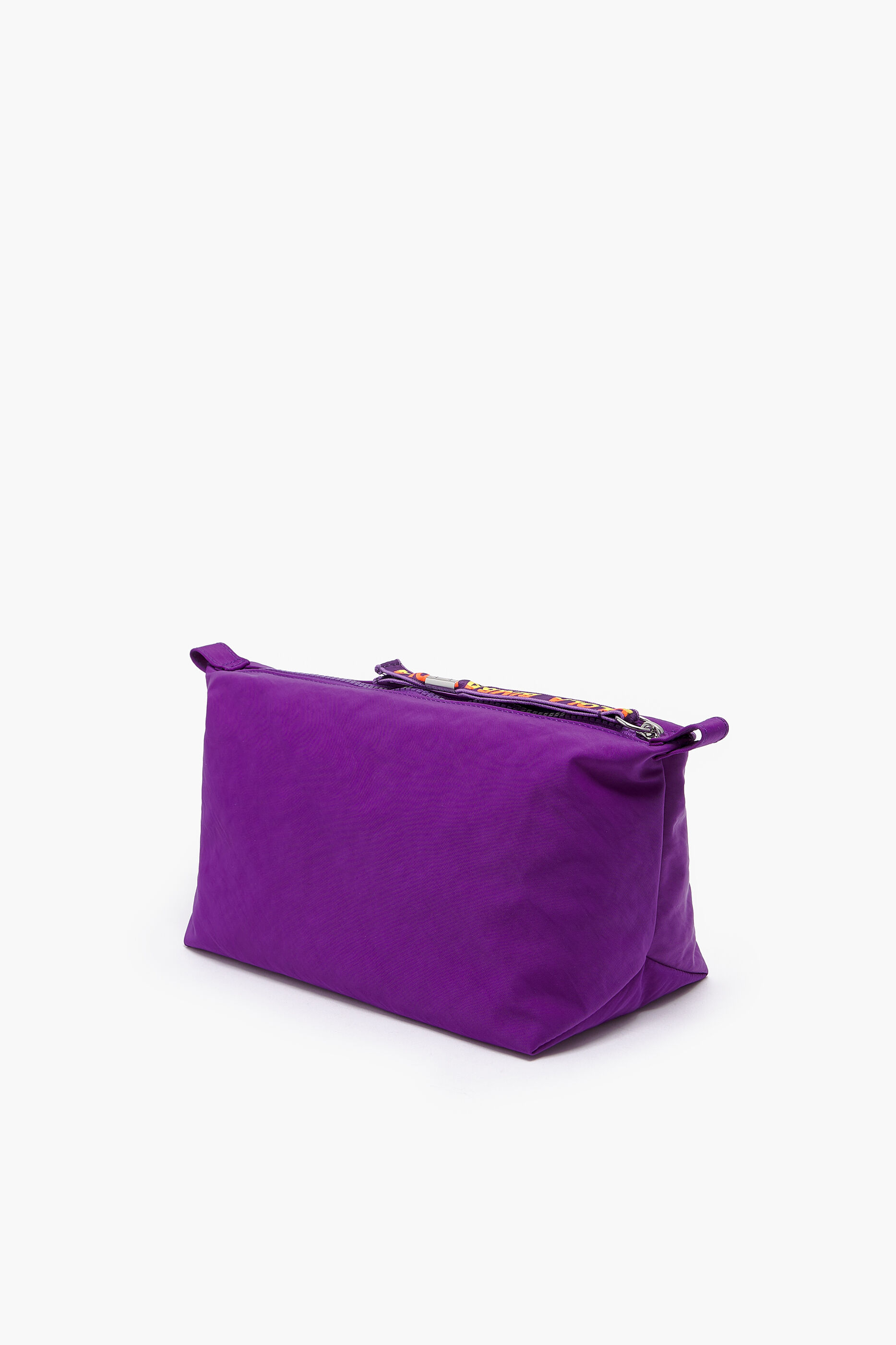 Nécessaire trapezoidal, tamanho G, náilon, violeta