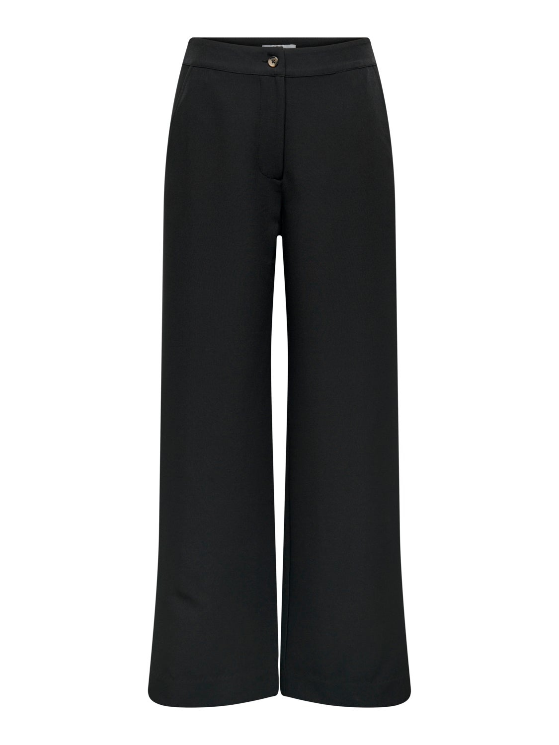 JDYCHEETAH Mittlere Taille Normal geschnitten Hose mit weitem Beinschnitt Black