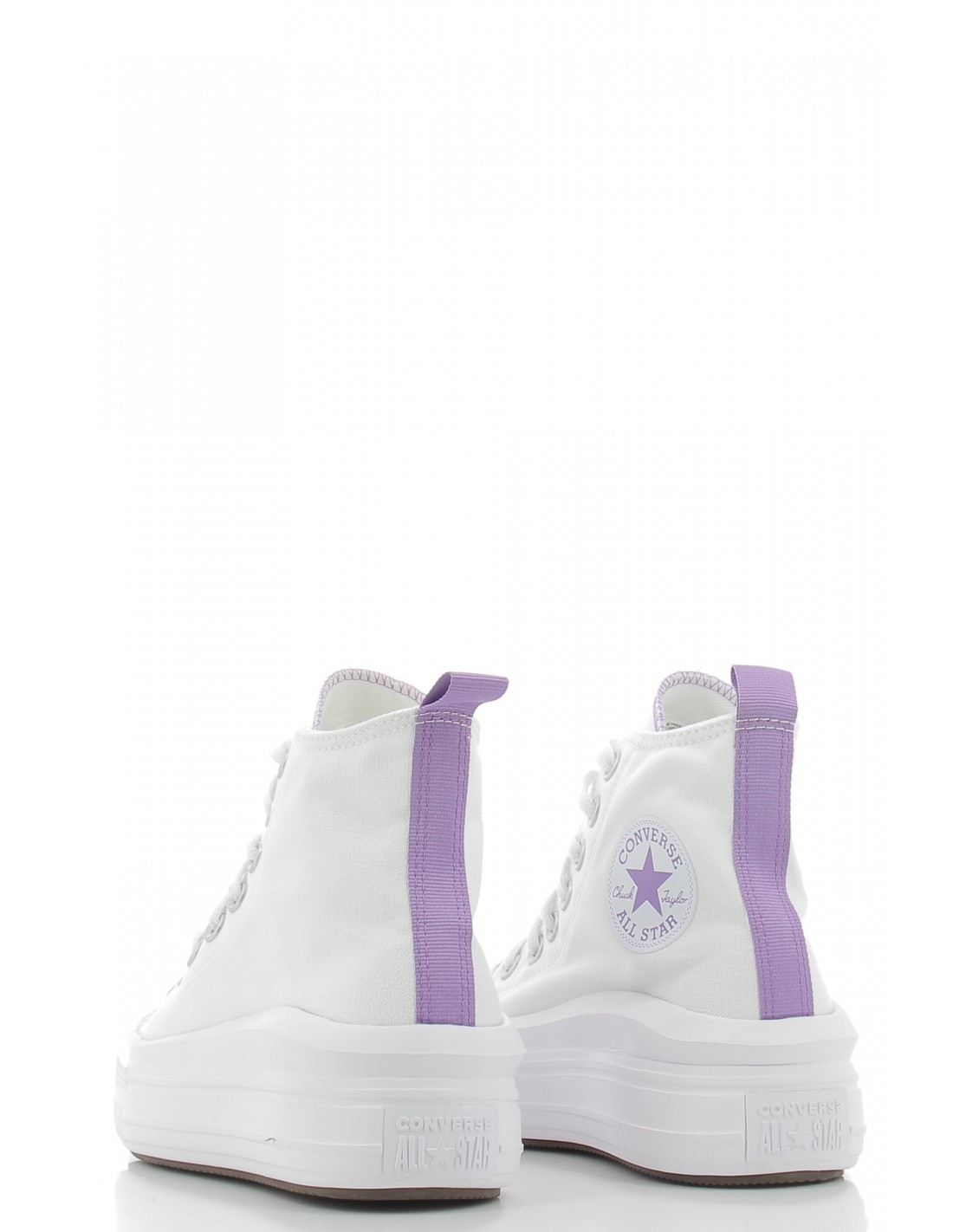 converse Sneakers compensées montantes femme ctas move hi white purple