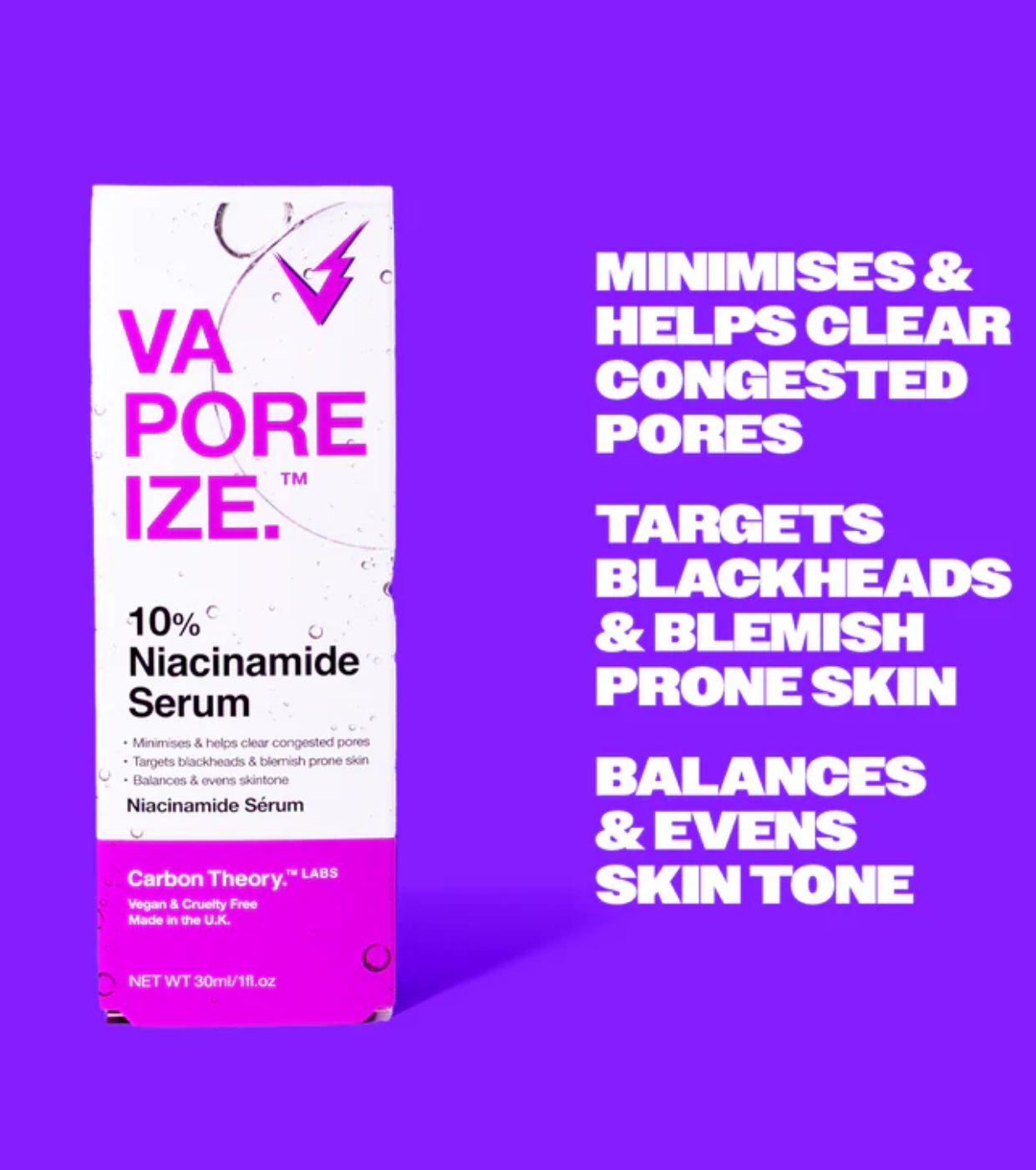 Carbon Theory - *VaPOREize* - Sérum Facial com Niacinamida 10%