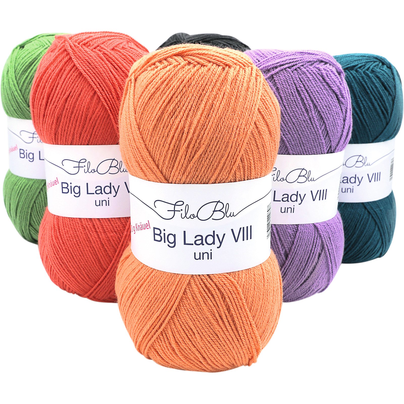 Handstrickgarn 400g/Kn Big Lady VI, blau