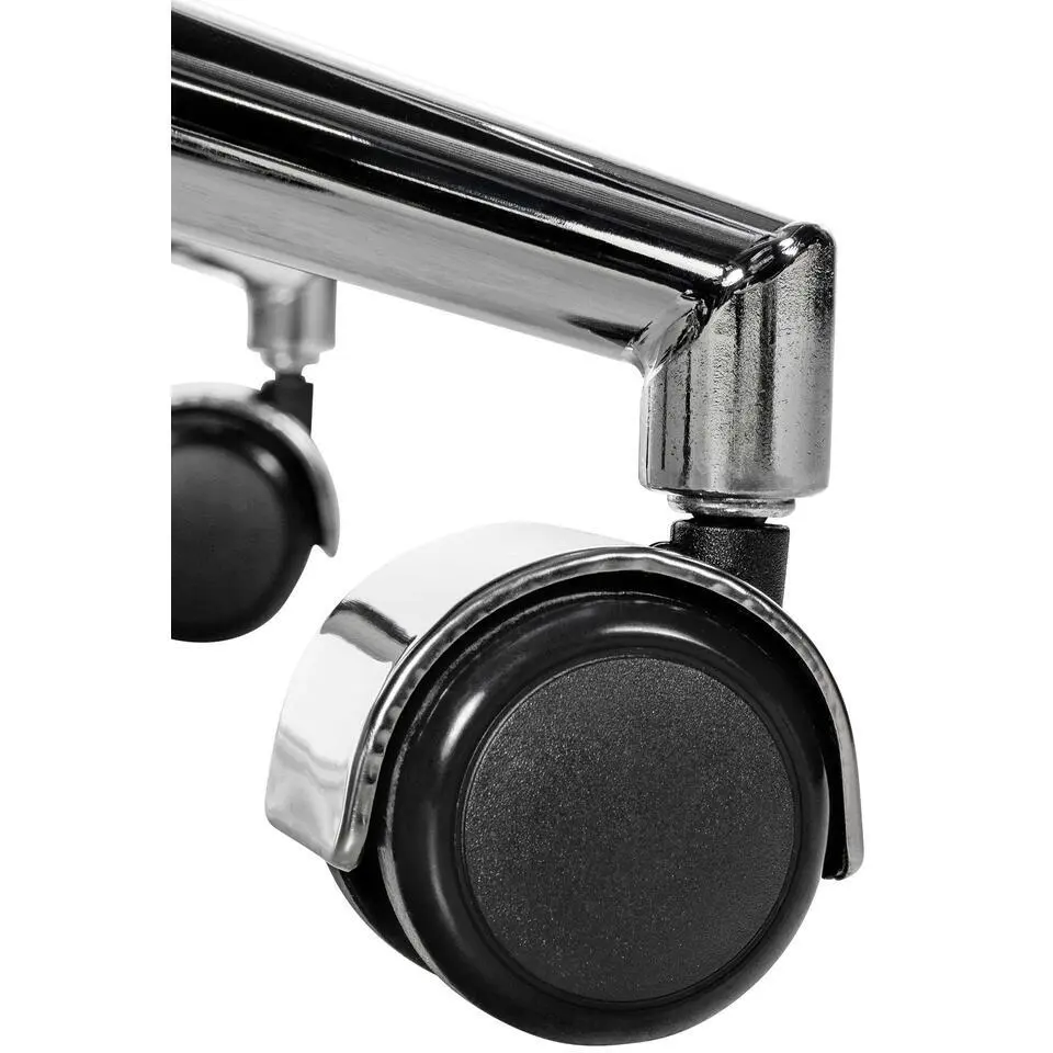 CLP Bureaustoel Cleveland chroom Frame - Echt leer - zwart