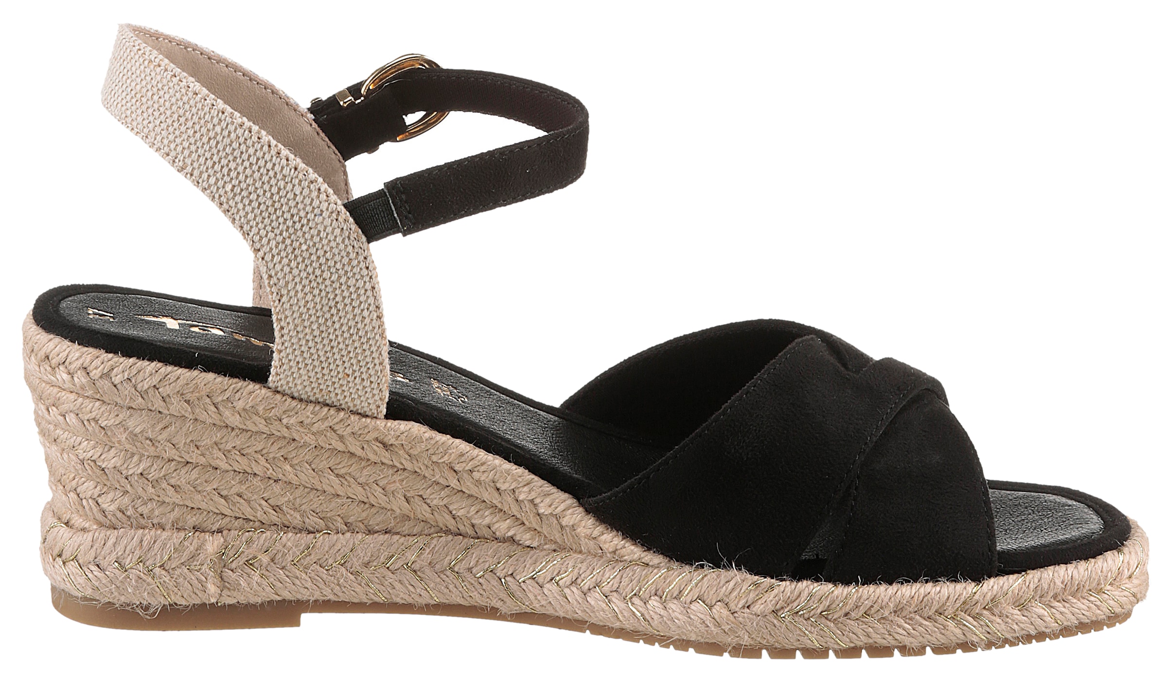 Tamaris Keilsandalette  , Riemchensandale, Sommerschuh mit modischer Kreuzbandage