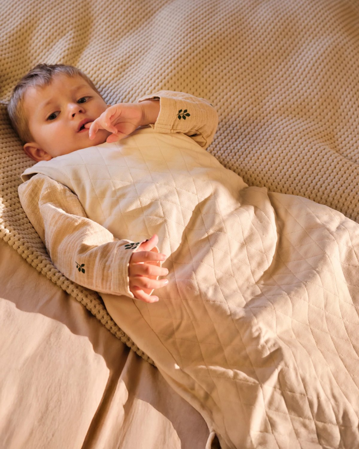 Nattpose Baby / Vektsovepose – Øk. Bomull | Weighted sleeping bag