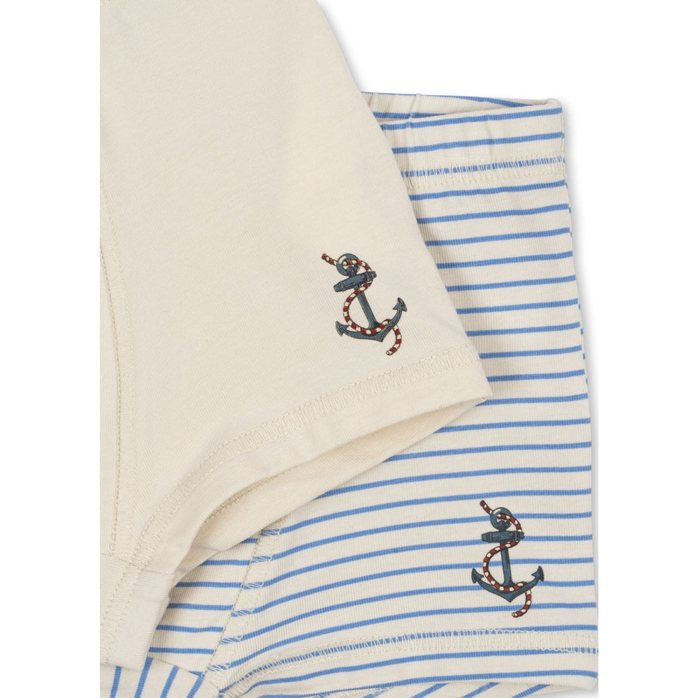 Køb Konges Sløjd Stripe Provence Mix Basic 2 Pak Boy Boxers GOTS