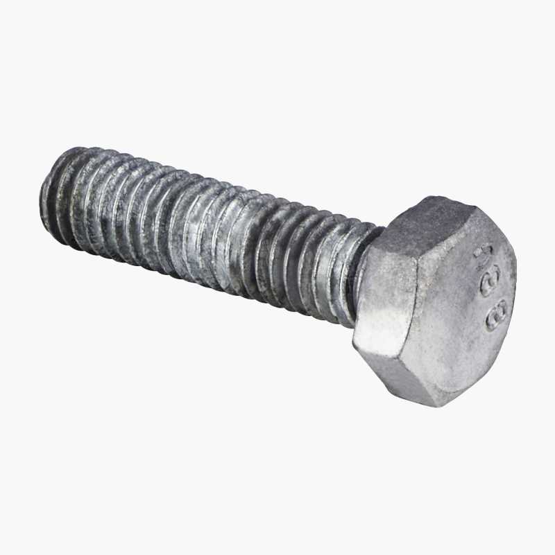 Sekskantskrue M8 x 30 mm, varmforsinket, 10 stk.