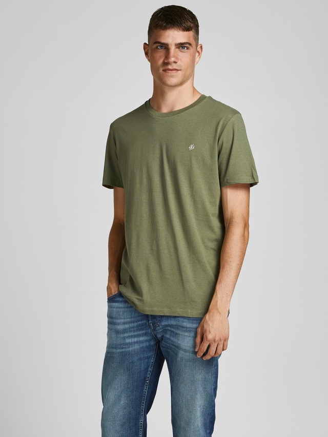 Jack & Jones Rundhalsshirt »JORJXJ im 5er Pack mit Rundhals und angenehmem Tragegefühl«, 5 Stk. unifarben, modisch, regular fit, Baumwolle, Rundhals
