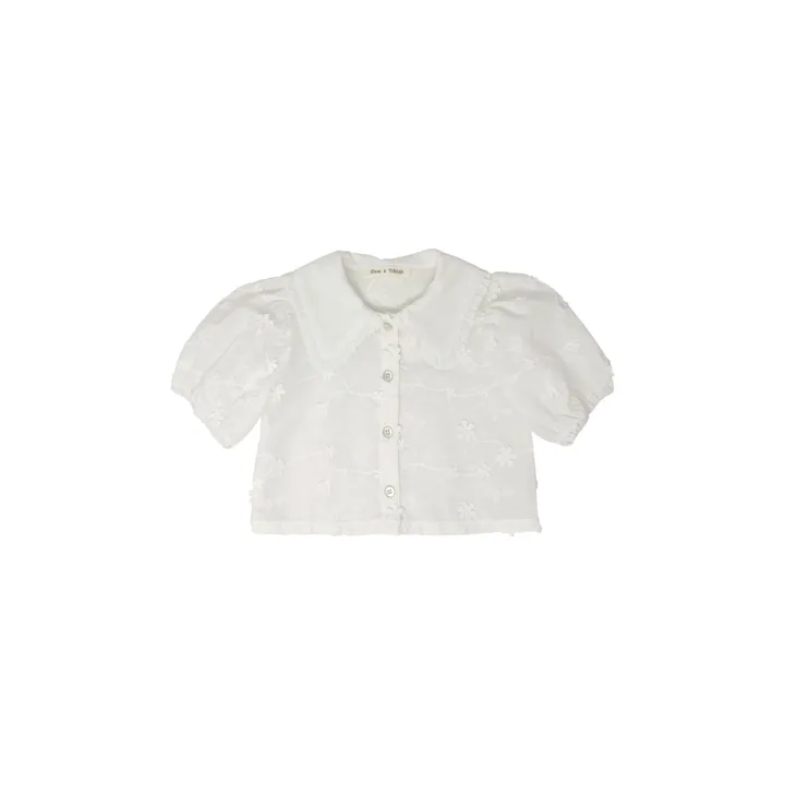 Zhoe & Tobiah Chemise Fleurs Brodées | Blanc