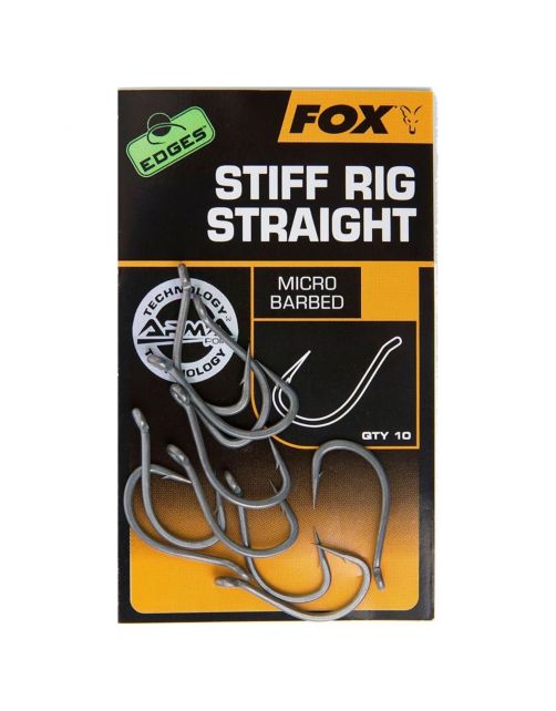 Fox Edges Armapoint Stiff Rig Straight 10 stuks - Haken