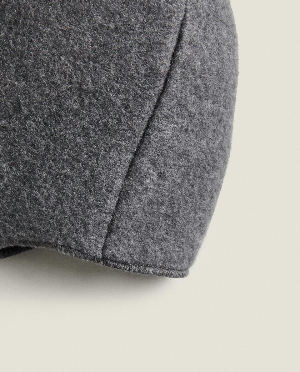 Gorro de lã cinza