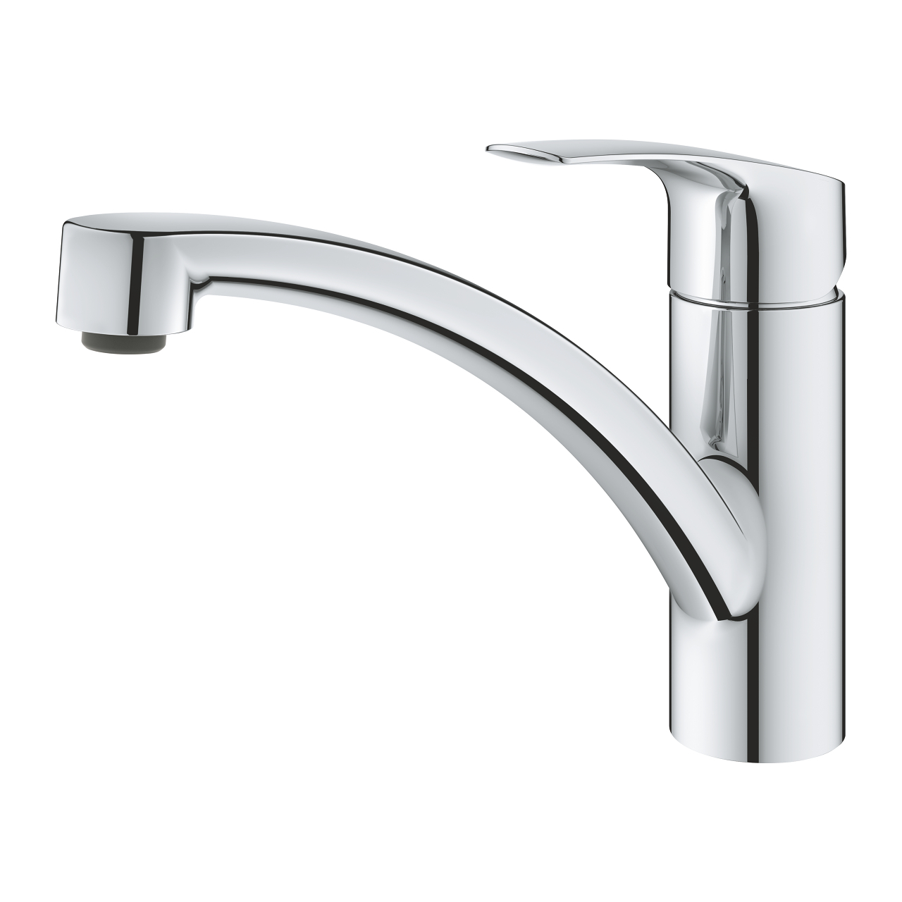 Grohe Eurosmart keukenkraan met lage draaibare uitloop en koude start chroom