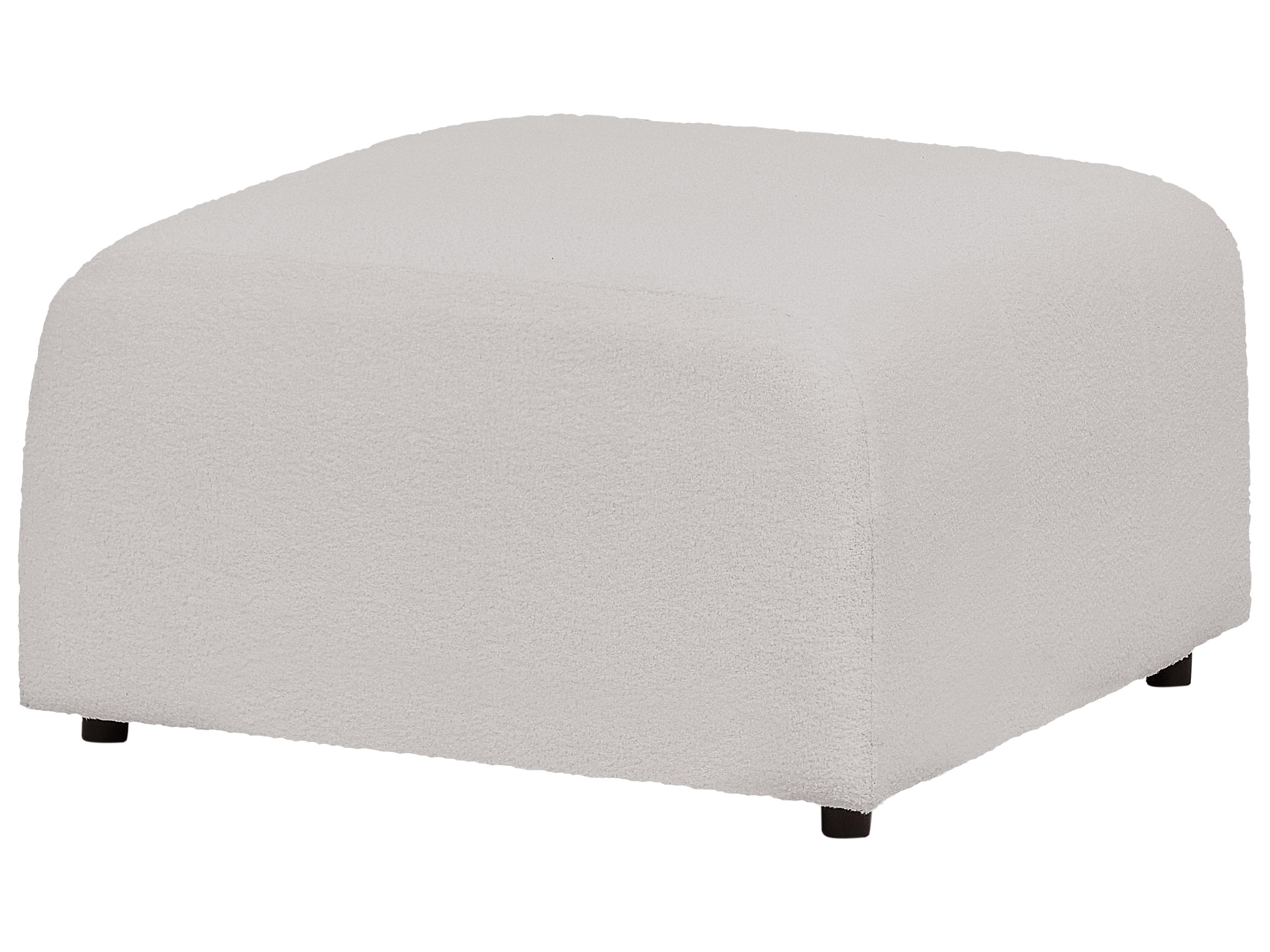 Modulaire bank 3-zits FALSTERBO Bouclé Lichtgrijs met ottomaan