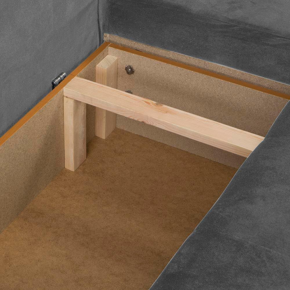 Santana Ecksofa mit Schlaffunktion und Bettkasten - Sofa mit 3 Sitzen und Robustem Überzug - Schlafcouch L-Form Universal - Modern Couch - 265x143x83 cm (Stoff Basic, Grau)