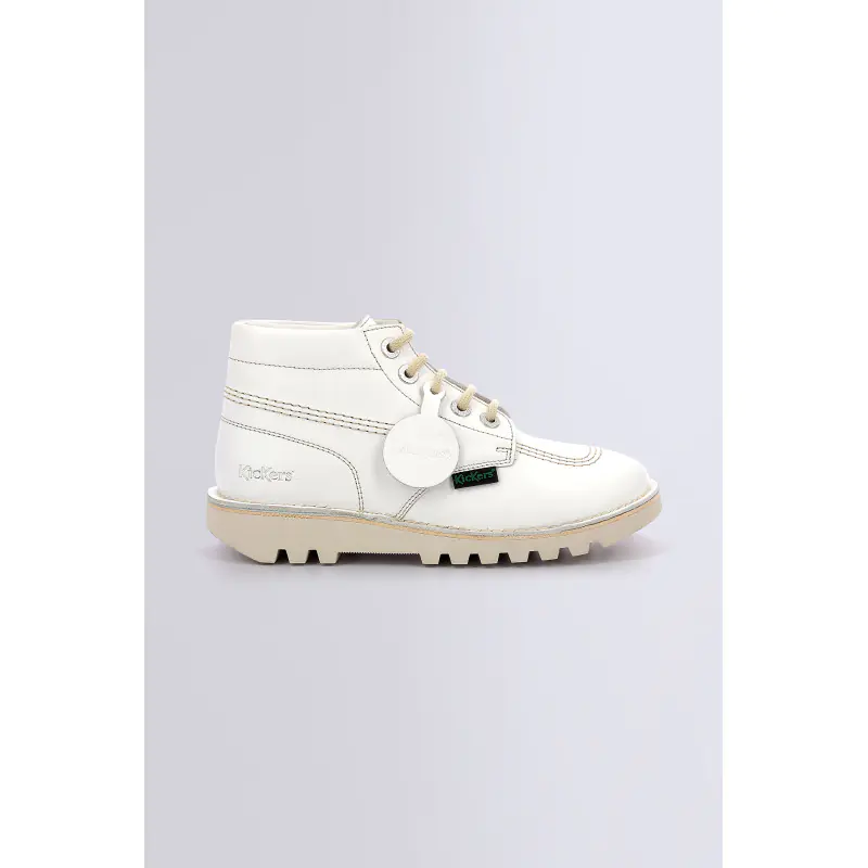 KICK HI BLANC BOTTINES Cuir Femme