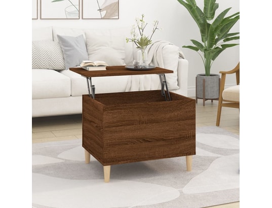VIDAXL - Table basse chêne marron 60x44,5x45 cm bois d'ingénierie