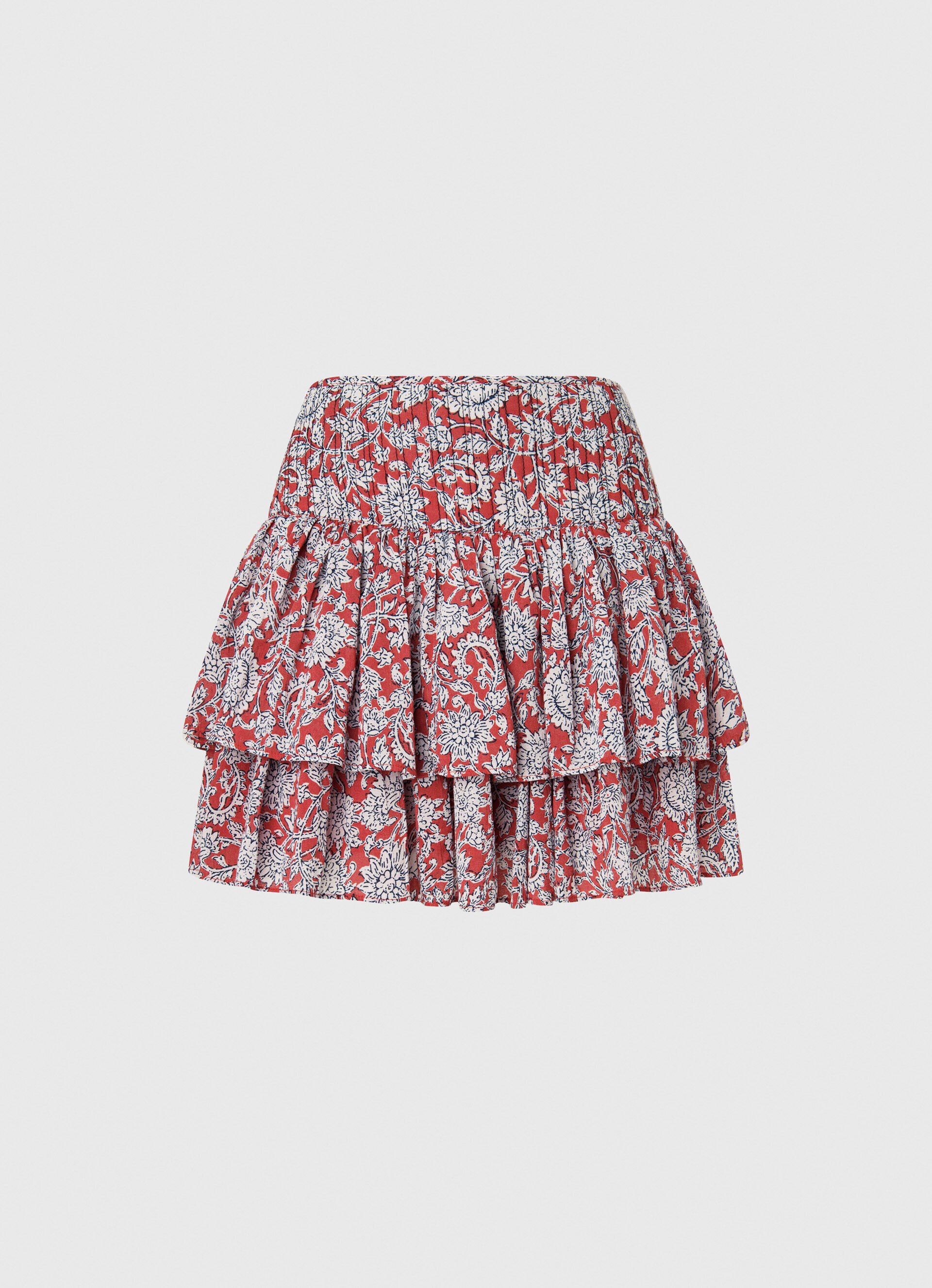 SAIA COM ESTAMPA FLORAL - multicolorida