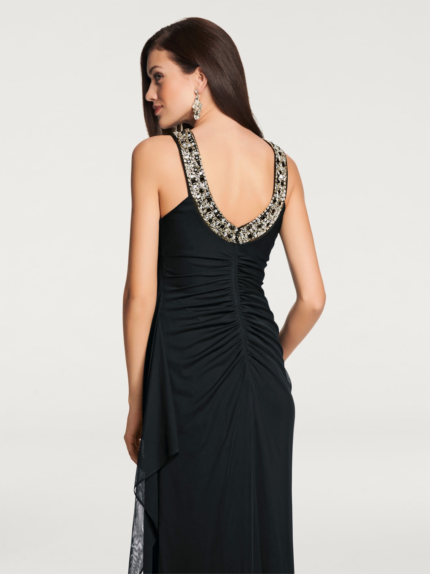 Robe de soirée élégant, empiècement tendance