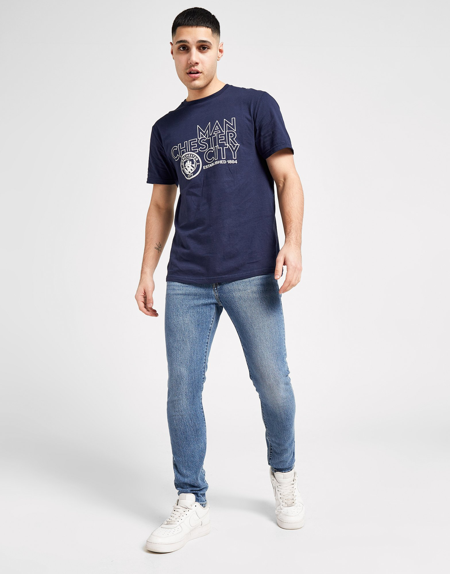 Official Team T-shirt Manchester City FC Stack Homme
