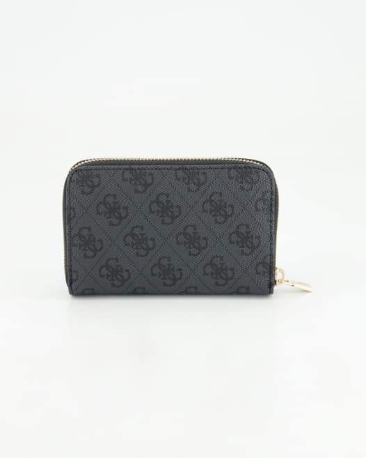 Guess Laurel SLG Medium Zip Around Portemonnaie in Grau