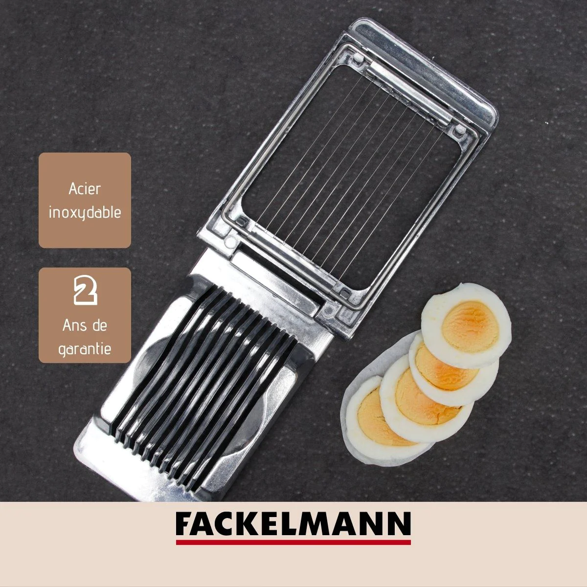 Coupe oeuf tranche en inox Divers FM Professional