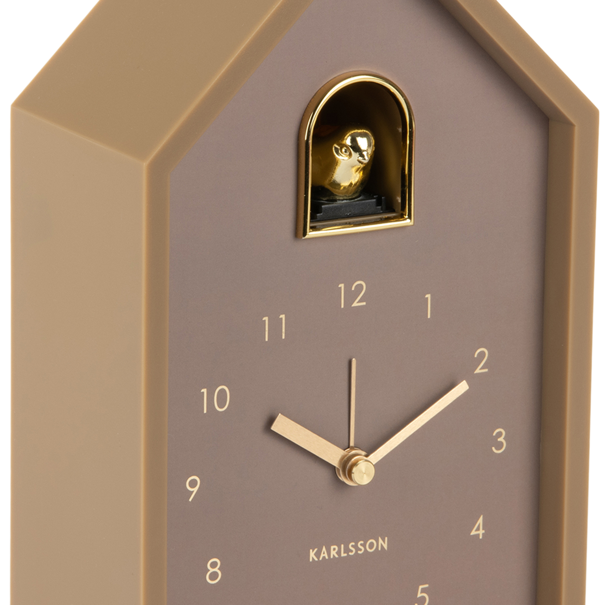 Wekker Modern Cuckoo Oro Mokkabruin