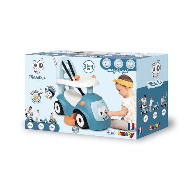 Smoby - 3-in-1 Rutschfahrzeug Maestro Balade - blau