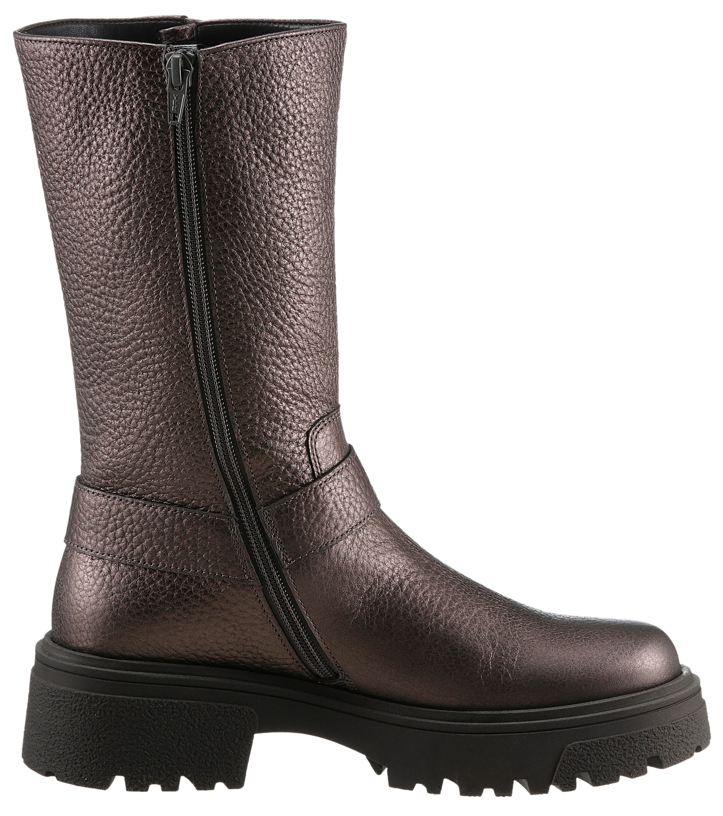 Gabor Bikerboots  , Blockabsatz, Plateau, Stiefelette, Kurzstiefel mit Best Fitting