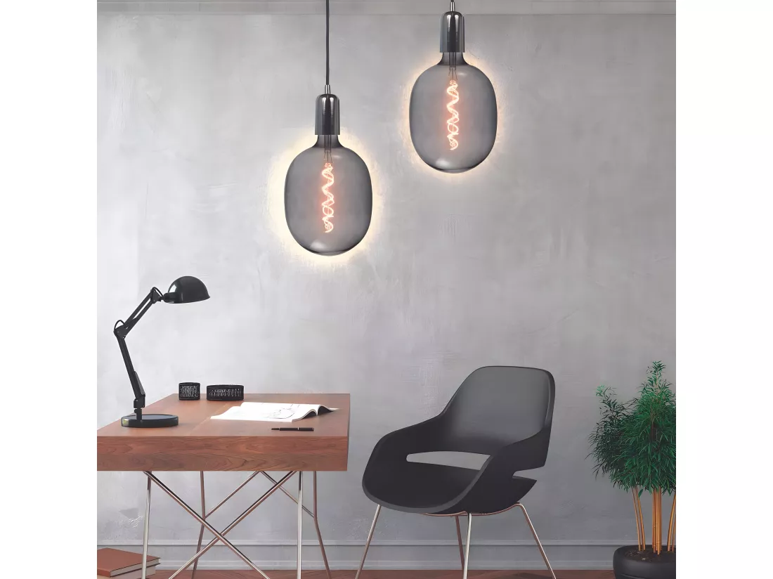 Ampoule ovale LED spirale 27 cm