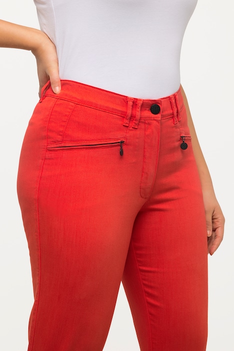 Hose Mony, wadenlang, Zipptaschen, Stretch