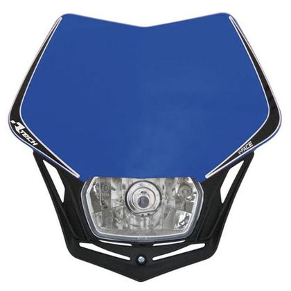 Plaque phare R-tech V-Face Bleu TM Noir Universel - Noir