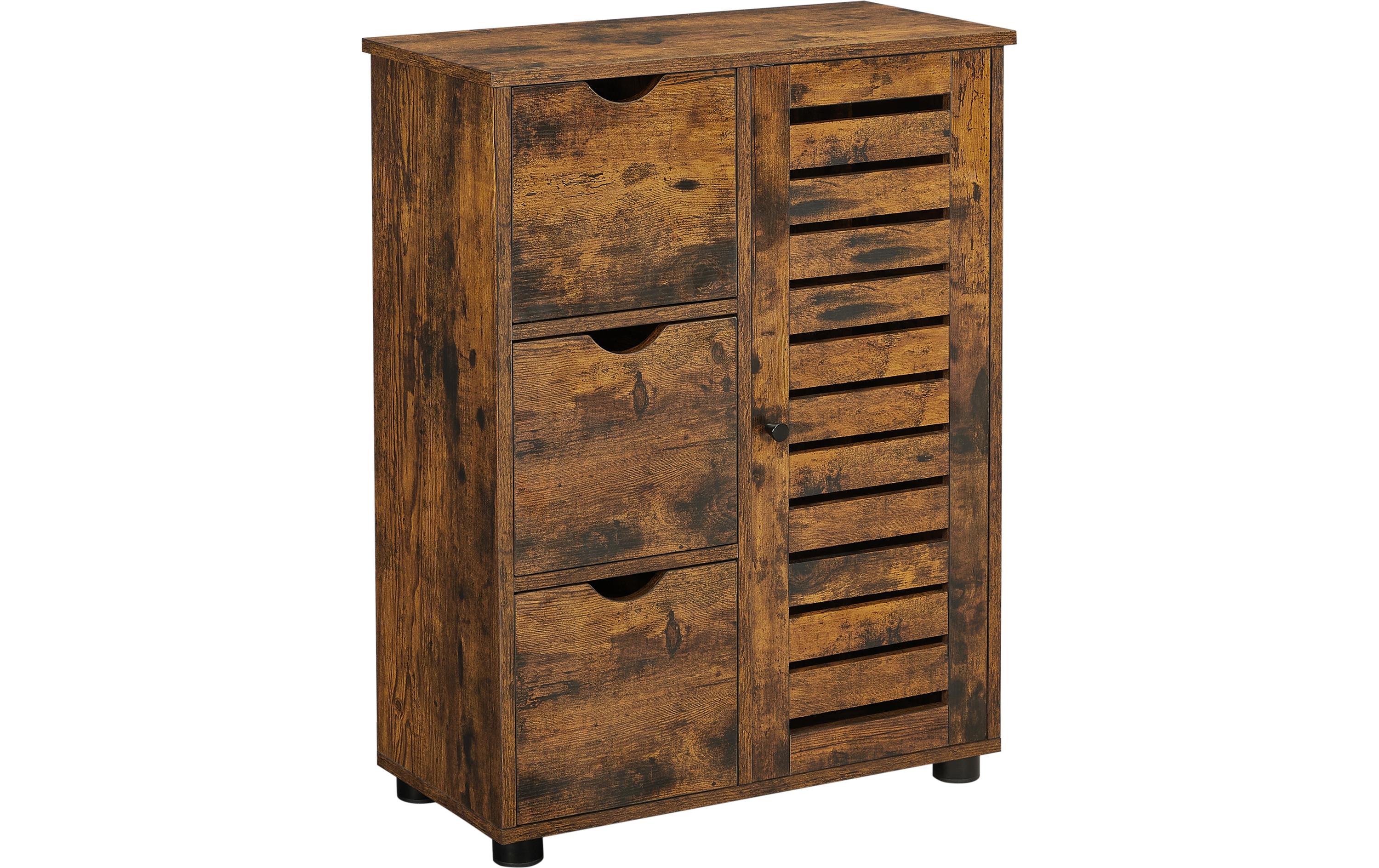 Schrank mit Schubladen 60 x 80 cm, Braun<br>Moderner Schrank aus Holz