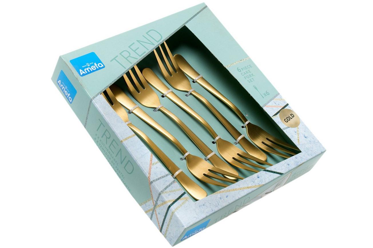 Amefa Austin 1410 gebaksvorkjes mat goud 6 stuks