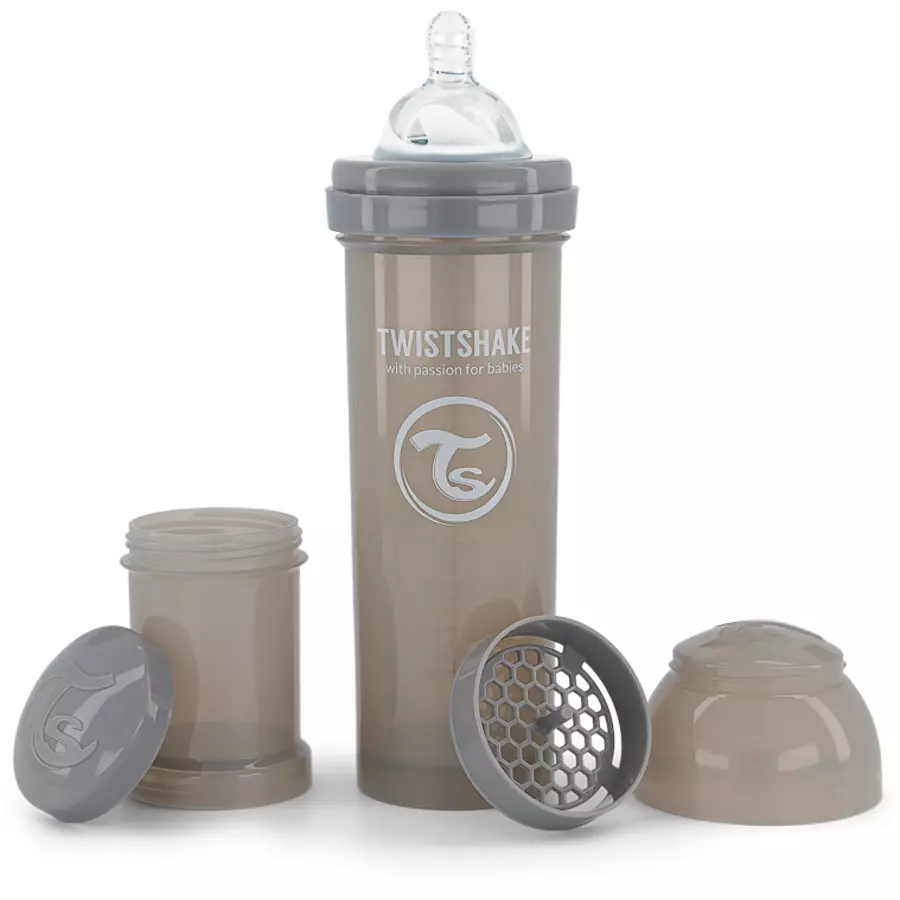 TWISTSHAKE Babyflasche Anti-Kolik 330 ml pastell grau