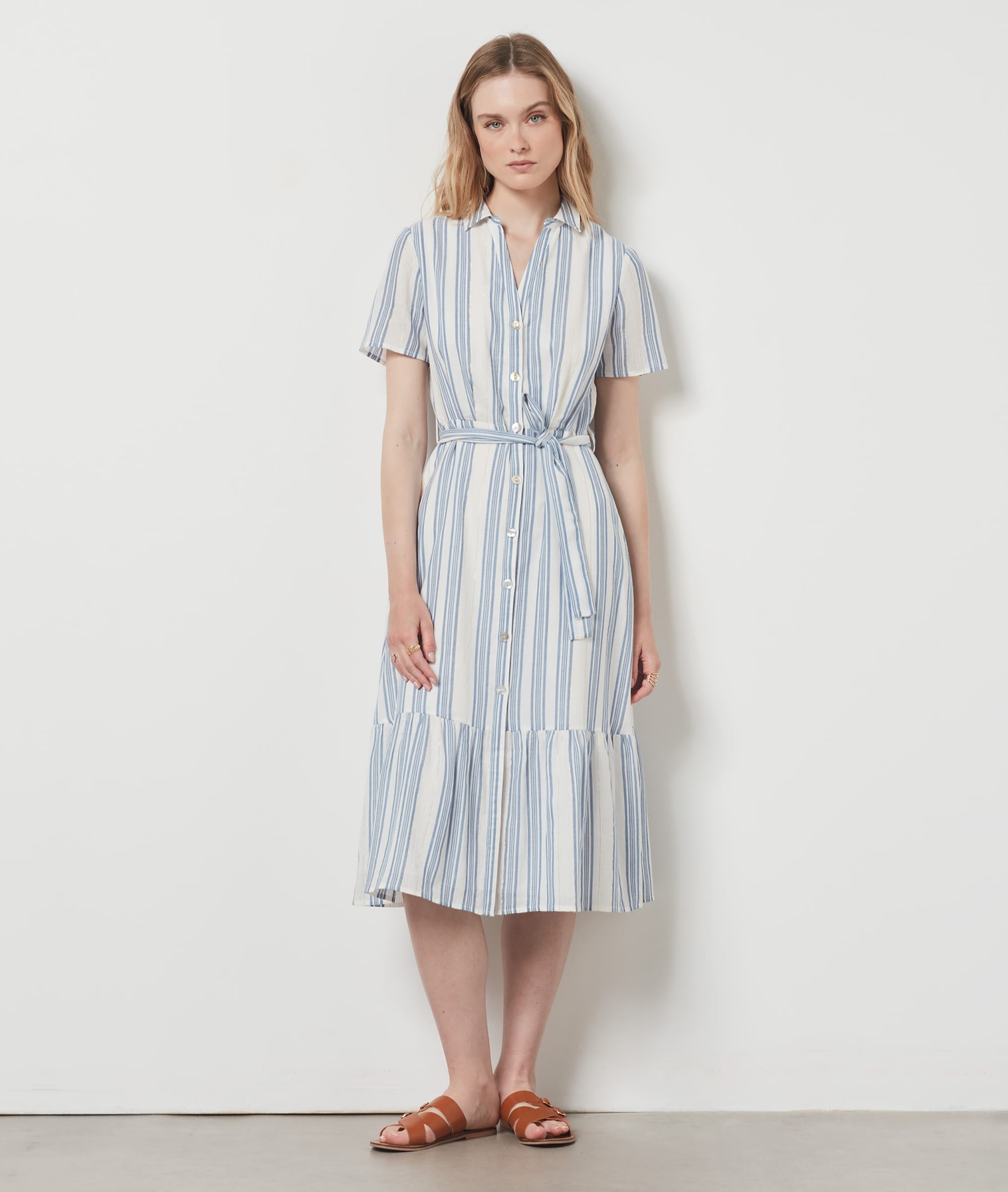 Robe longue en coton