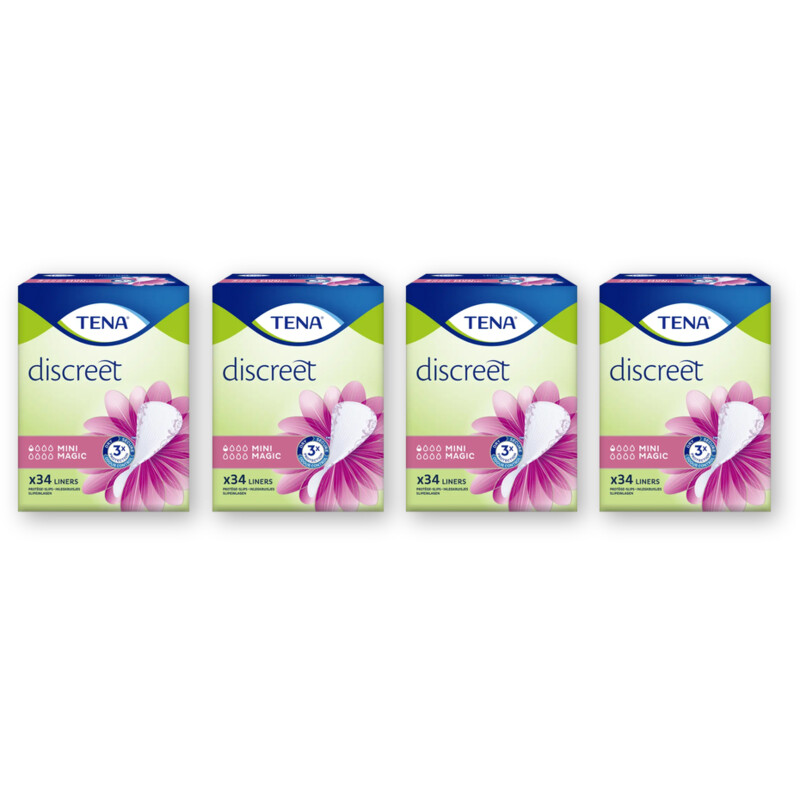Tena Discreet mini magic inlegkruisjes 4-pack