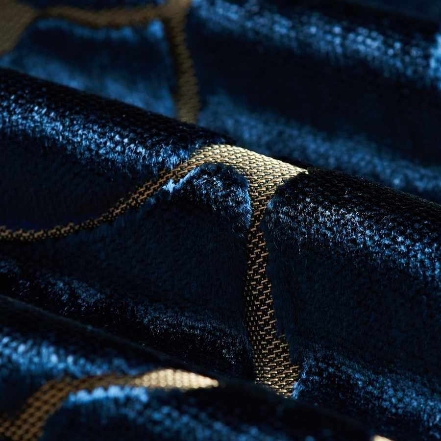 Kussen sleek croco krokodillenprint indigo 50 x 35 cm