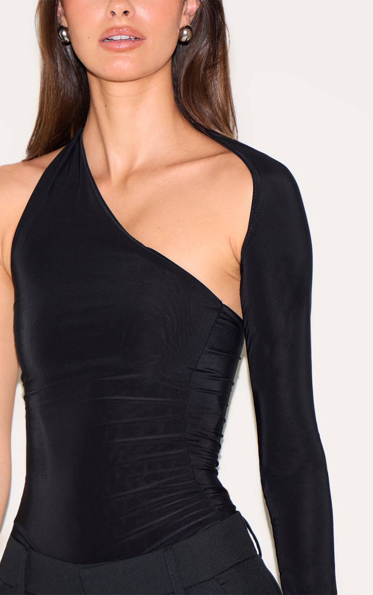 Noir Body Asymétrique À Une Épaule