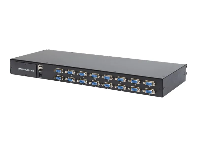 DIGITUS Professional DS-72214 - KVM switch - 16 x KVM port(s) - monterbar på stativ