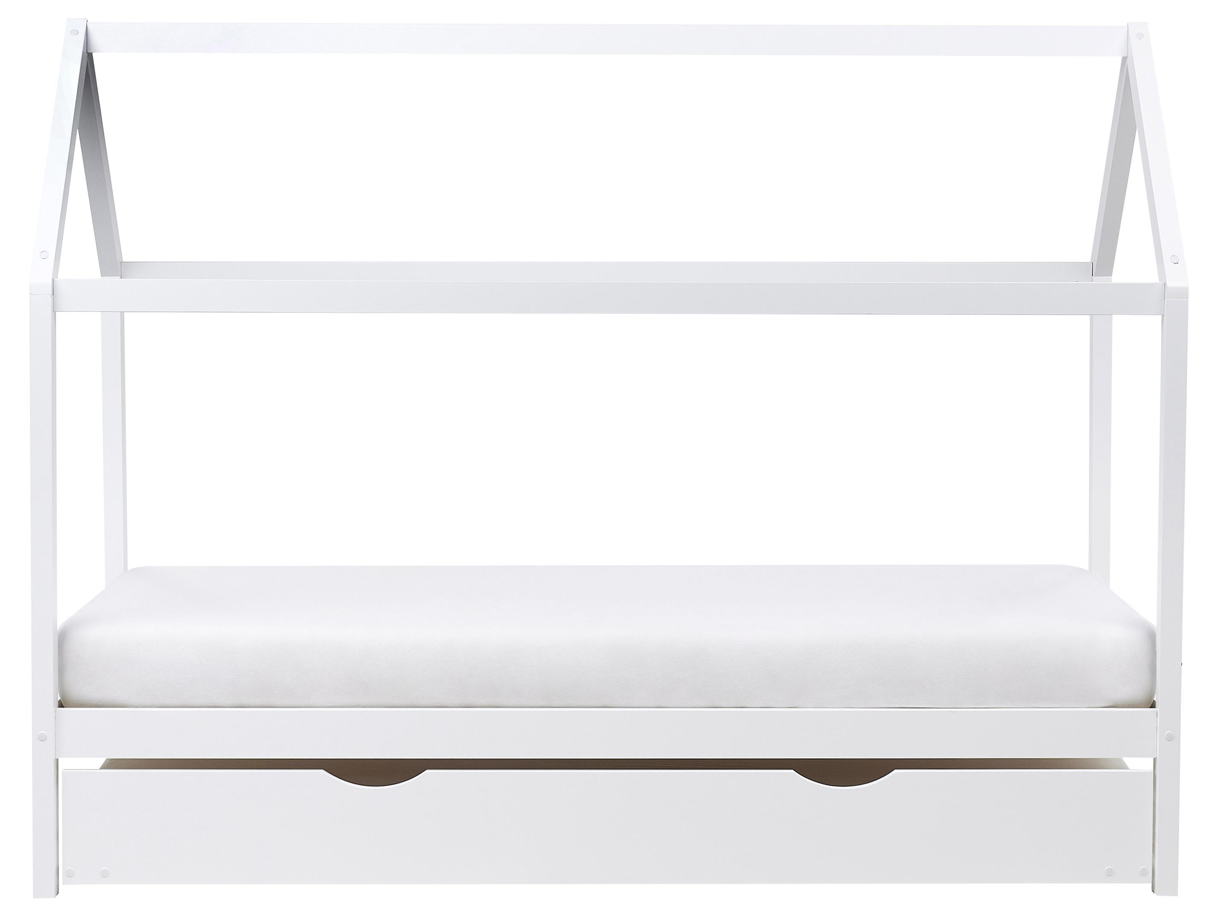 Kinderonderschuifbed Dennenhout CRILLON 90 x 200 cm Wit
