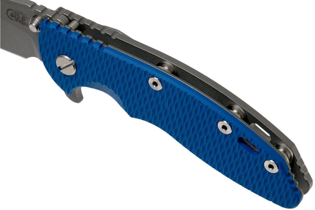 Rick Hinderer XM18 3,5” Slicer Working Finish, Blue G10