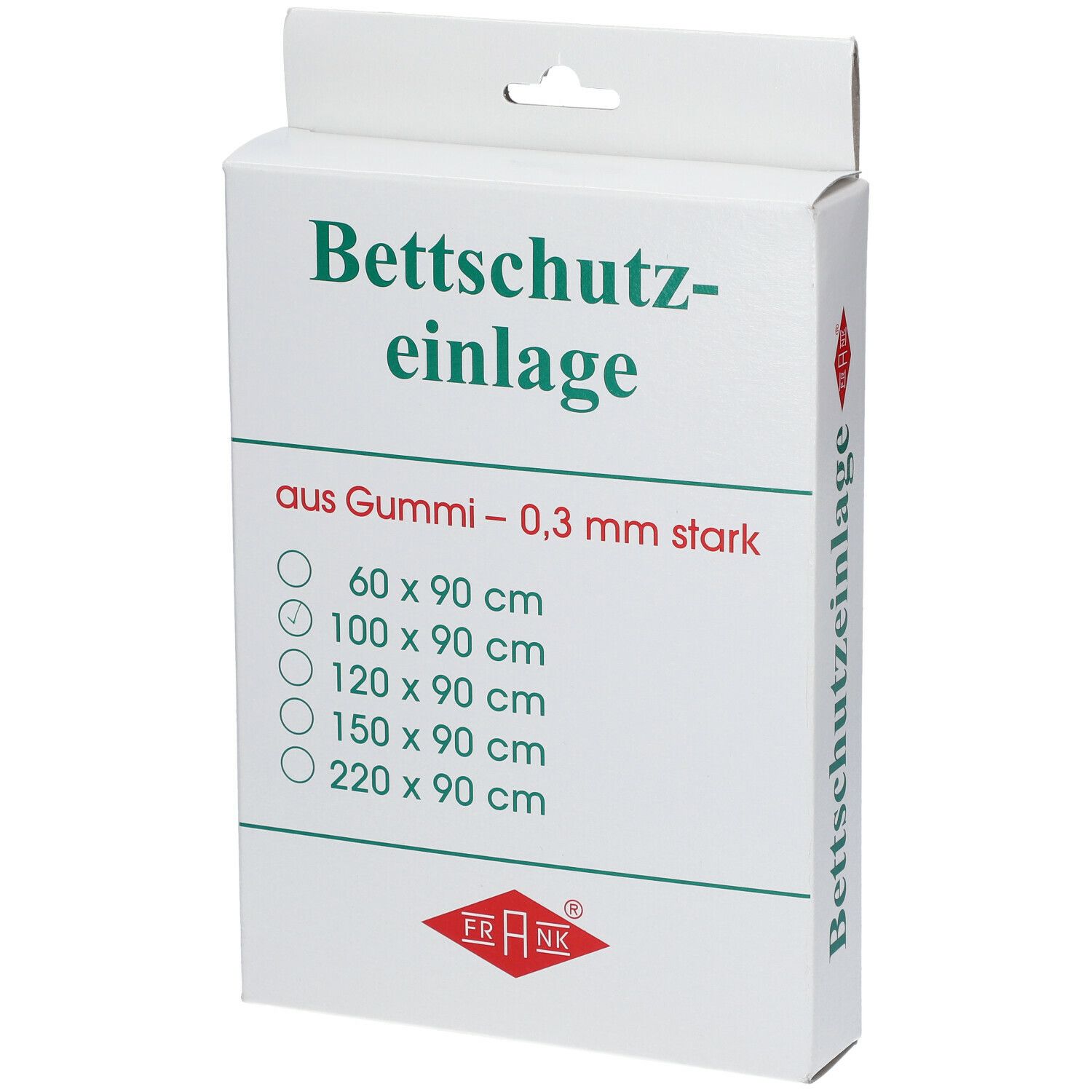 Bettschutzeinlage Gummi 90 cm x 100 cm
