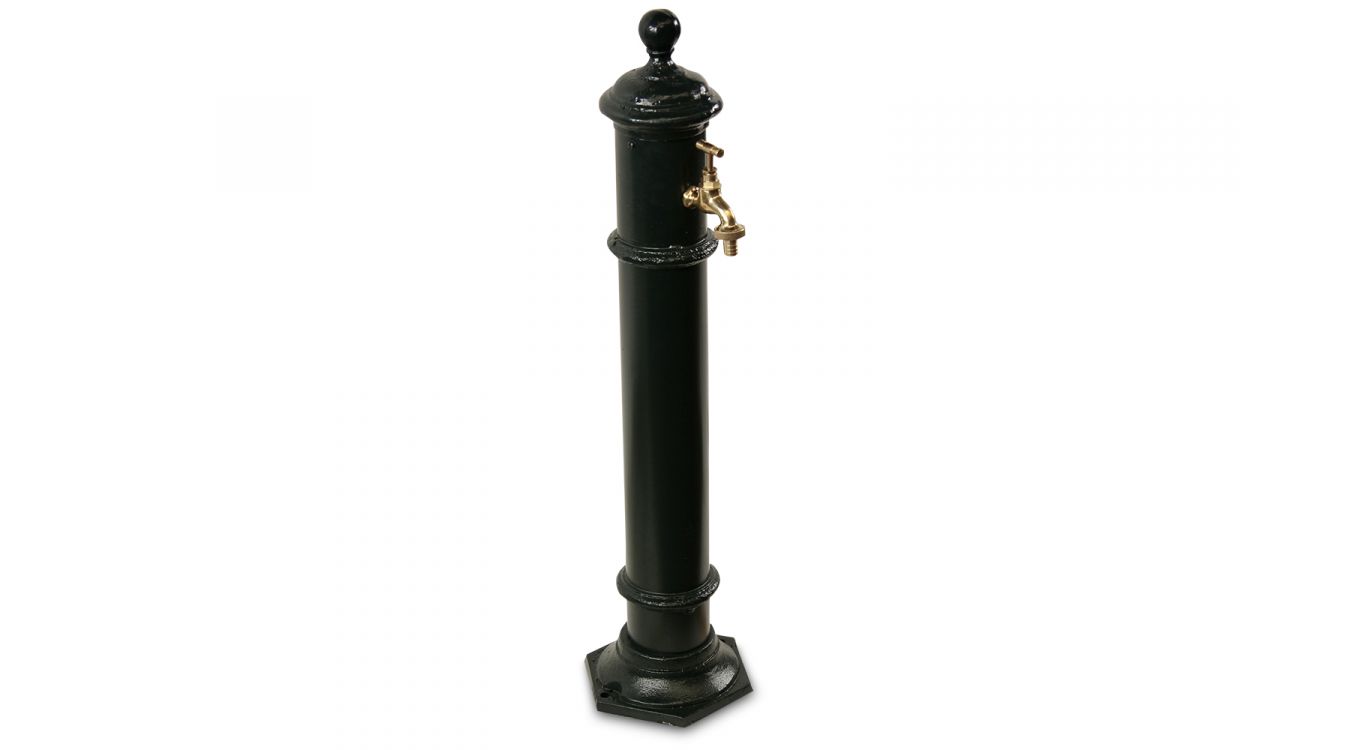 Fontaine de jardin métal vert 17x19x73cm