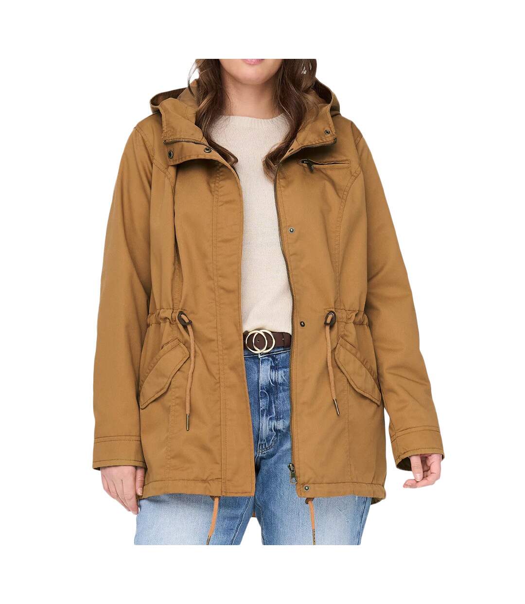 Parka Marron Femme Only Carmakoma Canvas