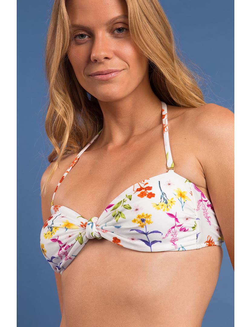White Countryside Bikini Top