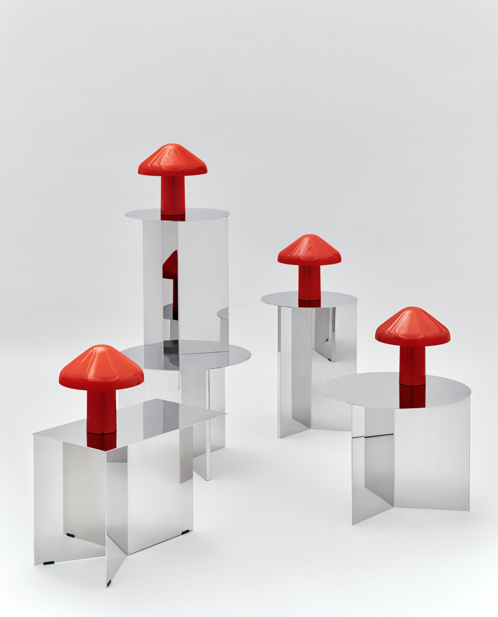 Tafellamp Pao portable red