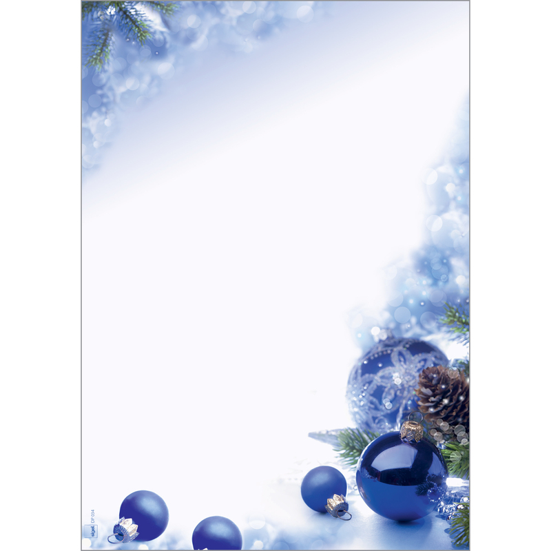 Sigel Weihnachtspapier, A4, Blue Harmony, 100 Blatt