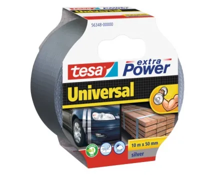 tesa® EXTRA POWER stoftape universal 10m x 50mm sølv