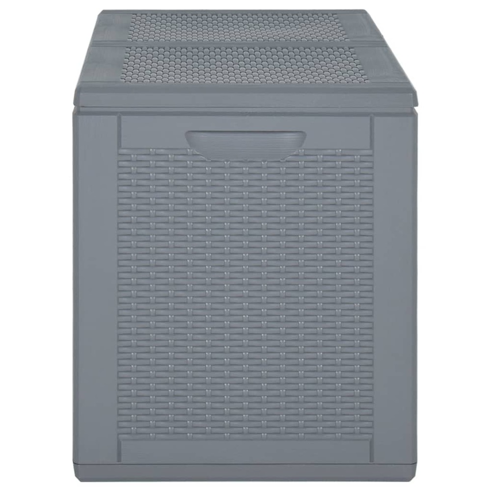 Boîte de rangement de jardin gris pp rotin 180 l