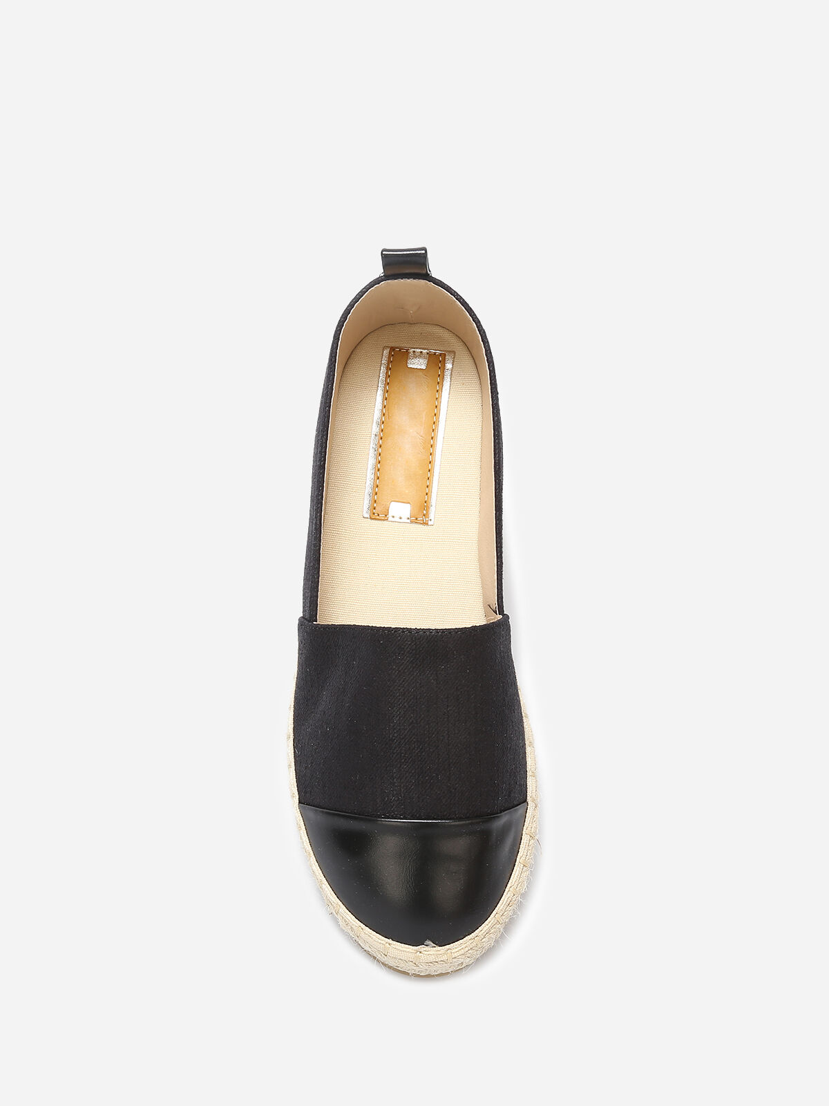 Espadrilles à détails en simili- Noir