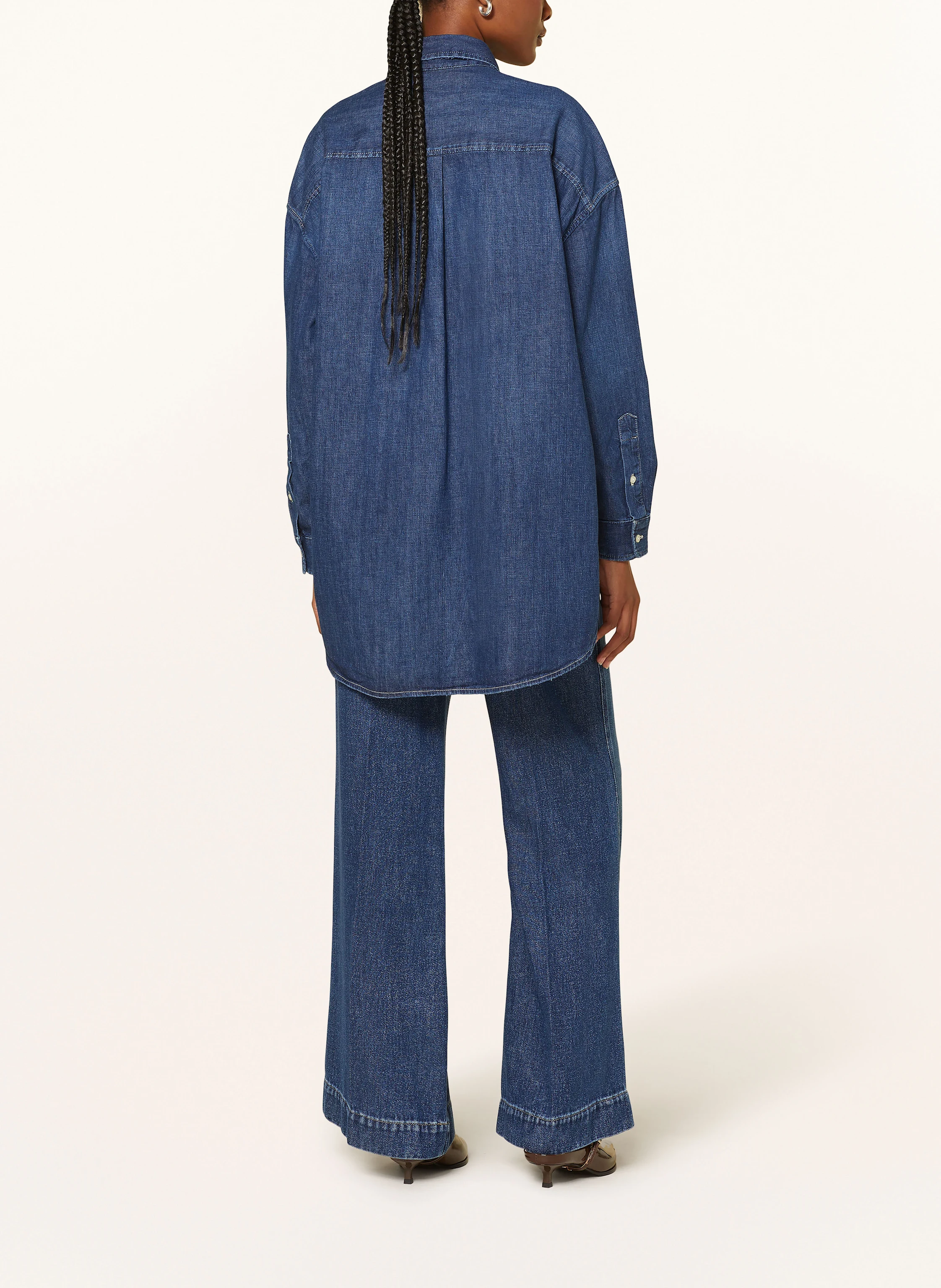 POLO RALPH LAUREN Oversized-Hemdbluse in Jeansoptik